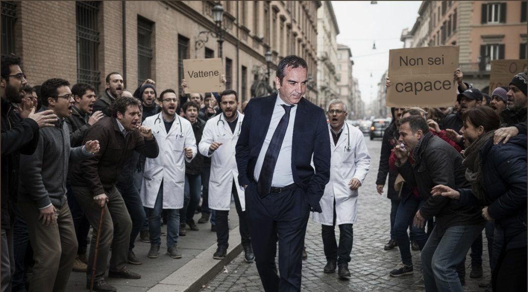 Occhiuto visto nel fotomontaggio satirico di Tonio Verilio