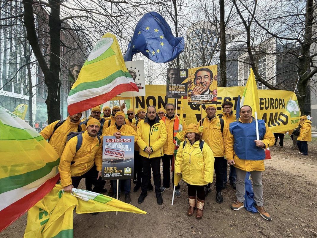Coldiretti Calabria, protesta Strasburgo