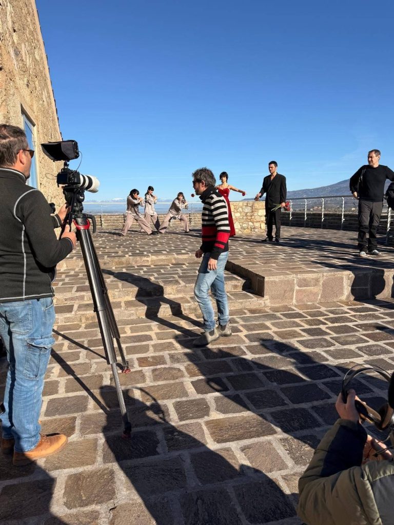 il set allestito al Castello Svevo